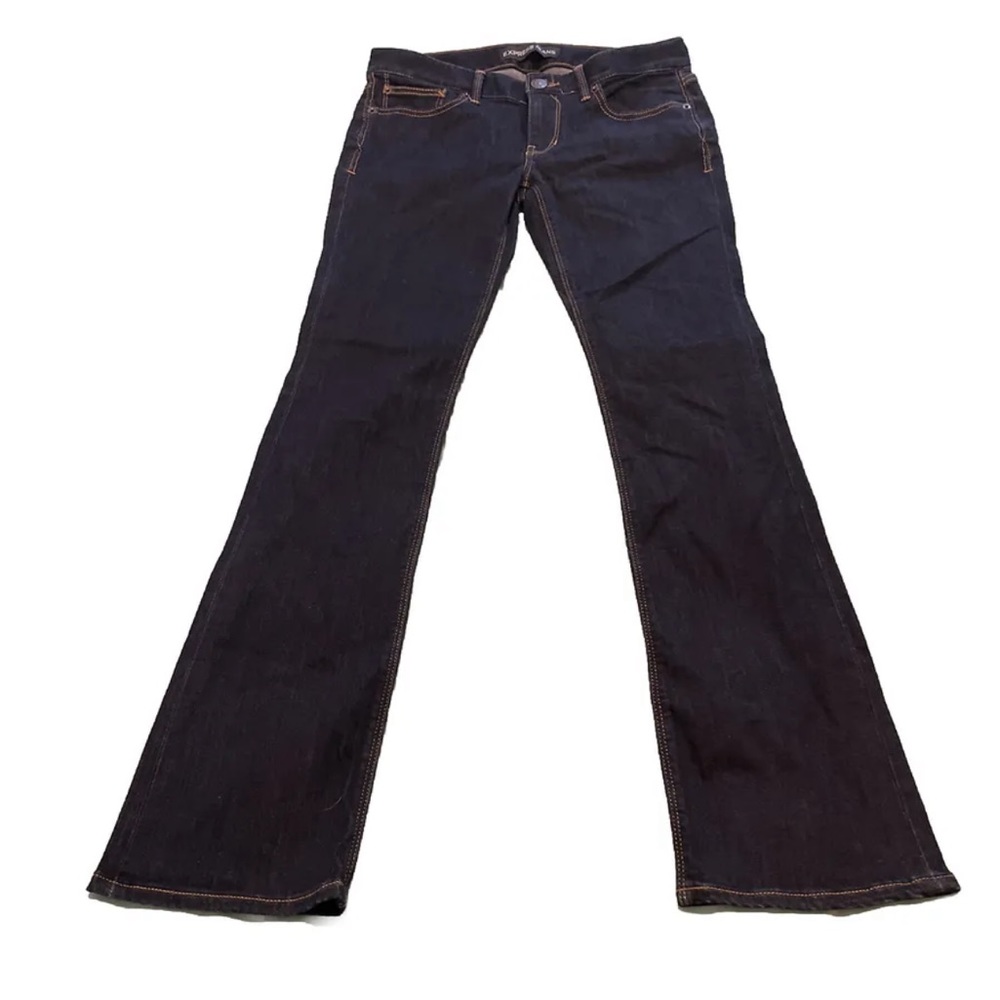 Express Barely Boot Low Rise Womens Jeans Size 4R Dark Wash